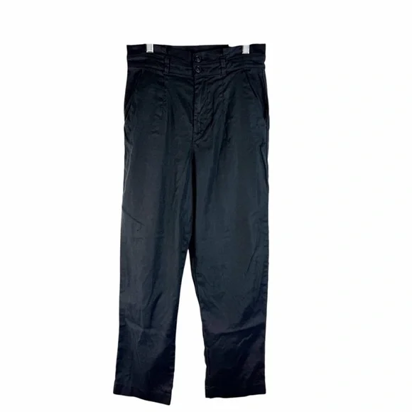 Evereve Black Cropped Ankle Pants Size 29 Stretch Tapered Workwear Chic - Picture 1 of 11